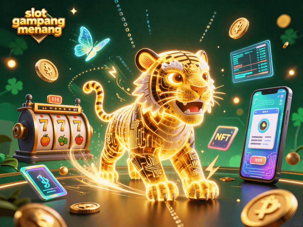 Spin the reels with slot gampang menang in a vibrant digital casino scene.