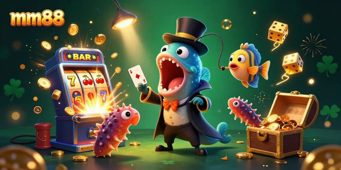 Engage with mm88 casino magic featuring deep-sea creatures amidst jackpot excitement.