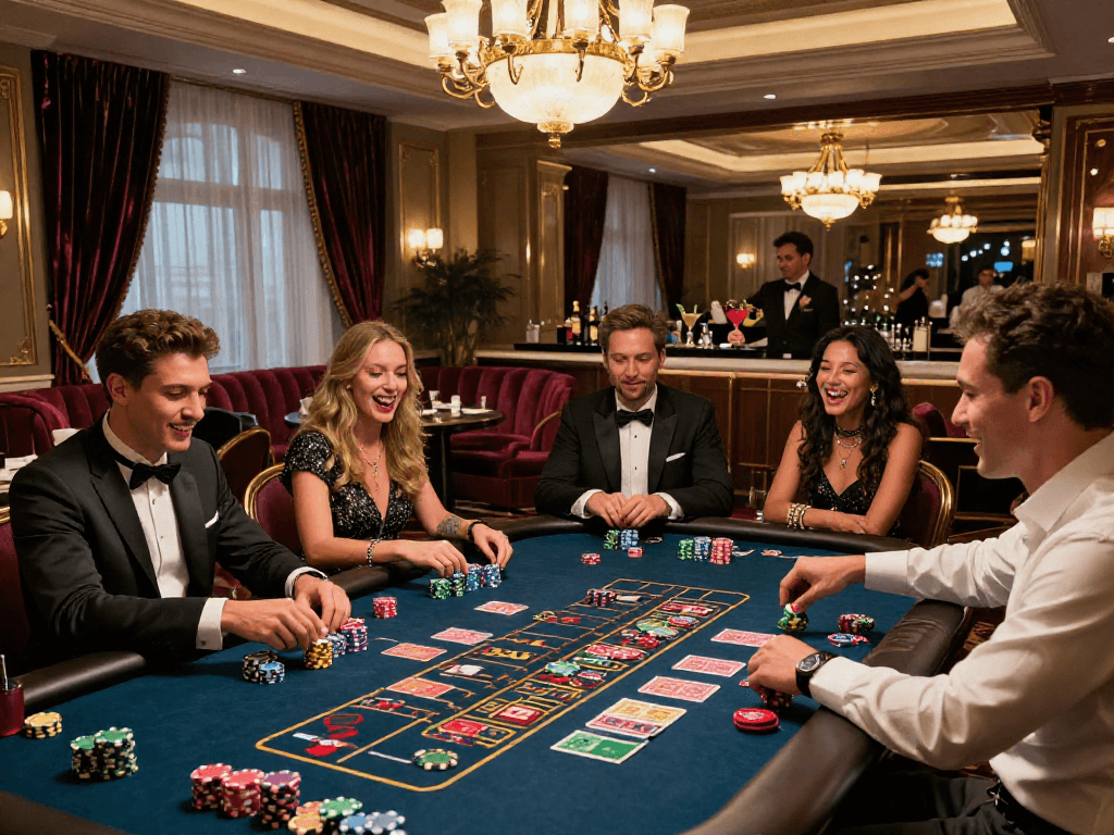 Pengalaman LUXURY111 Daftar di ruang permainan mewah dengan pemain yang bersemangat.