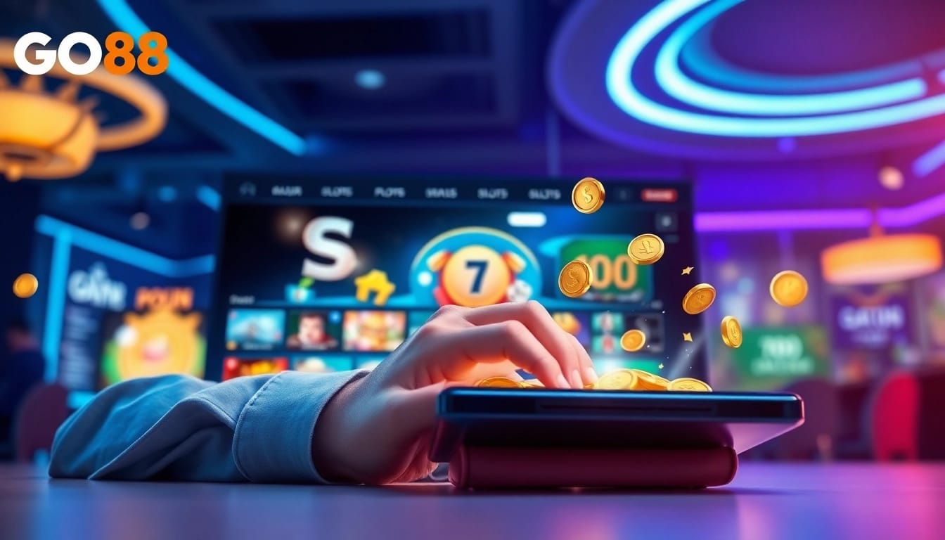 Experience GO88's vibrant online gaming platform showcasing exciting game categories and user engagement.