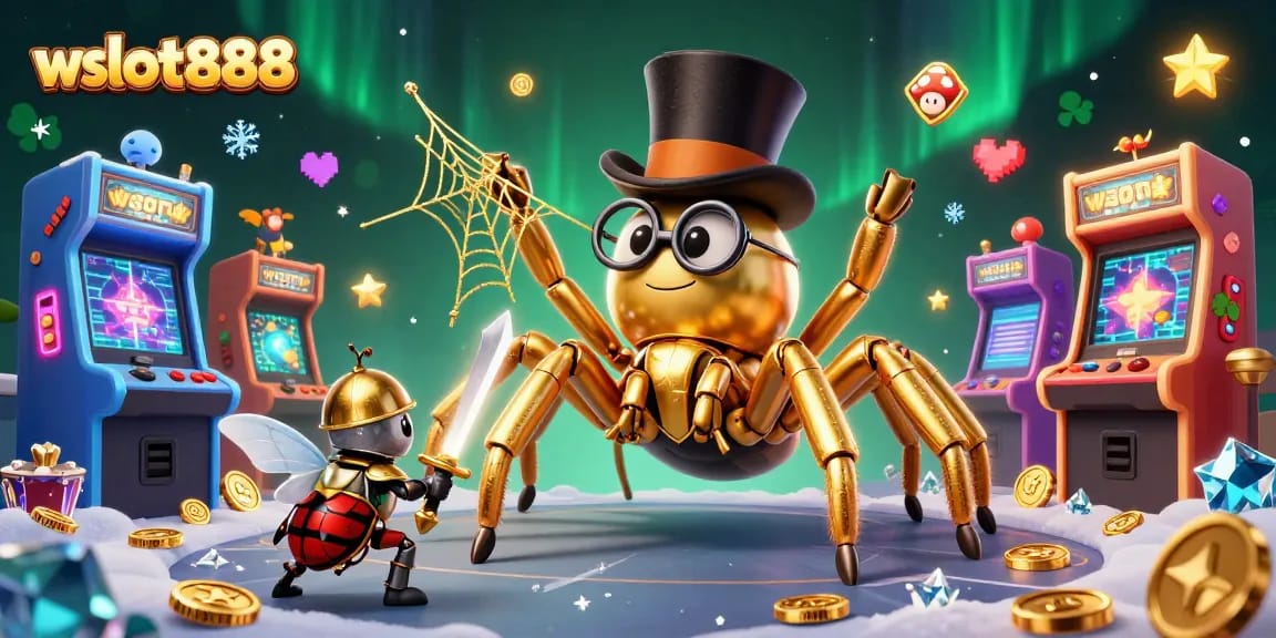 wslot888 memberikan keseruan dengan karakter unik dan elemen game yang menarik dalam ilustrasi bertema kasino.