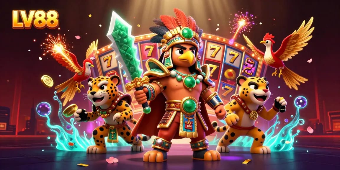 Experience thrilling gameplay at LV88 with captivating slot elements and vibrant characters in action.