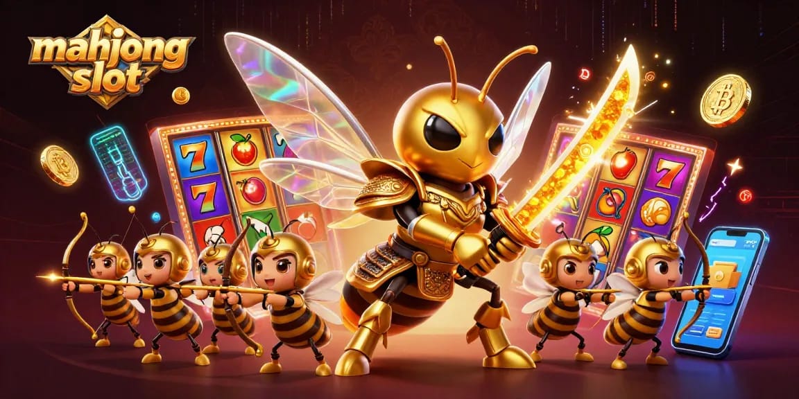 Engage with the vibrant mahjong slot scene featuring samurai hornet and dynamic elements.
