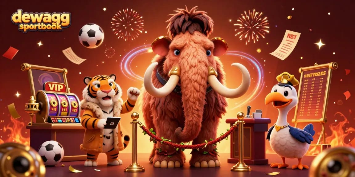 Win big at dewagg sportbook with colorful 3D characters and dynamic betting elements in an exciting casino scene.