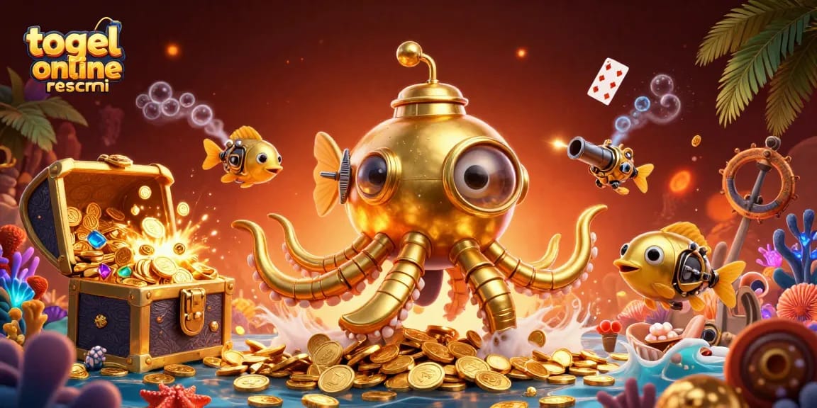 Menggandakan kesempatan menang dengan togel online resmi dalam ilustrasi kasino yang penuh warna dan detail.