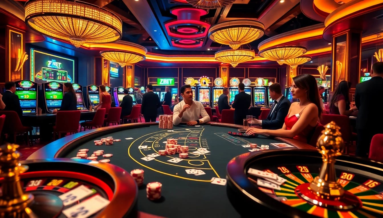 Experience thrilling gameplay at ZBET training with a vibrant casino setting.