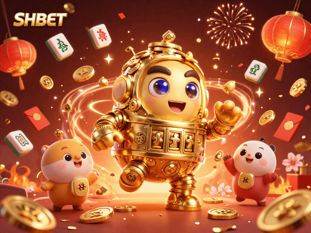 Experience SHBET’s thrilling gambling world with an ancient golden golem, rich game elements, and festive atmosphere.