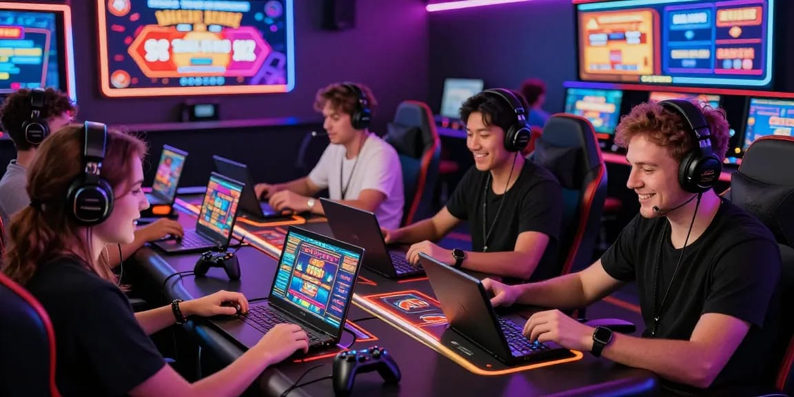 engaged players exploring credit card casinos at https://eviz.org.uk, showcasing diverse gaming experiences and exciting bonuses