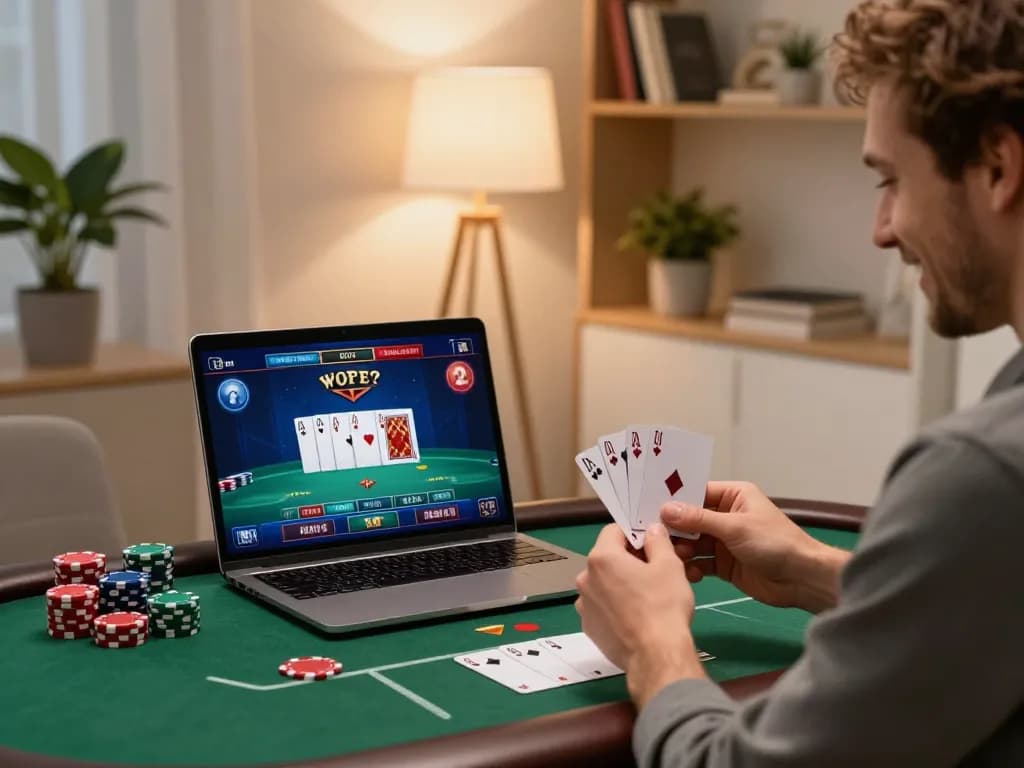 Experience ดูหนังใหม่ while enjoying an exciting online poker game at home with vibrant interfaces.