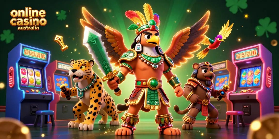 Experience online casino Australia with vibrant gaming elements and engaging characters