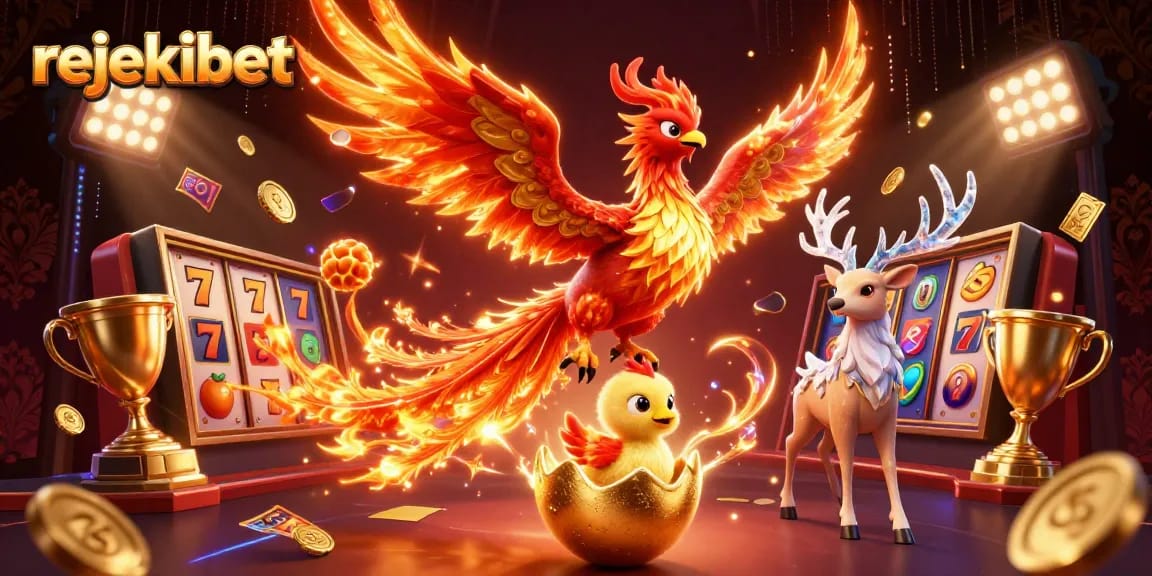 Play thrilling slots with rejekibet, showcasing dynamic slot reels and vibrant winning symbols.