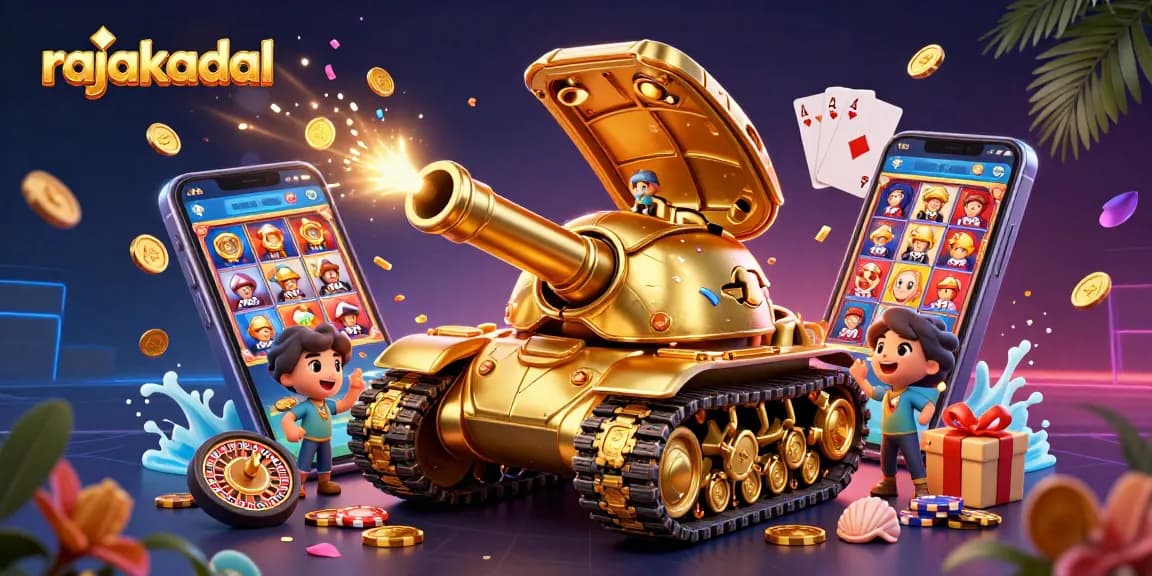 Menangkan jackpot seru di rajakadal dengan slot game keren dan kasino miniatur yang penuh warna.