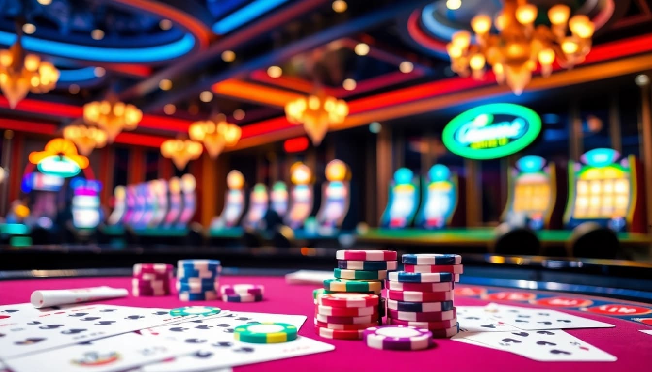 Experience the excitement of Game Hit club with vibrant casino chips and engaging gaming atmosphere.