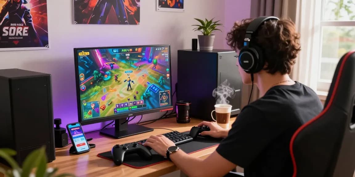 Engaging gaming scene featuring gameplay on gamebaidoithuong.is with vibrant graphics and inviting atmosphere.