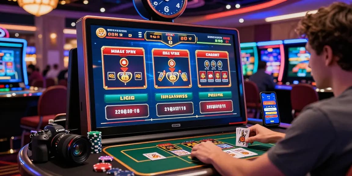 Engaging online betting experience on Betebet with vibrant casino visuals and user interaction.