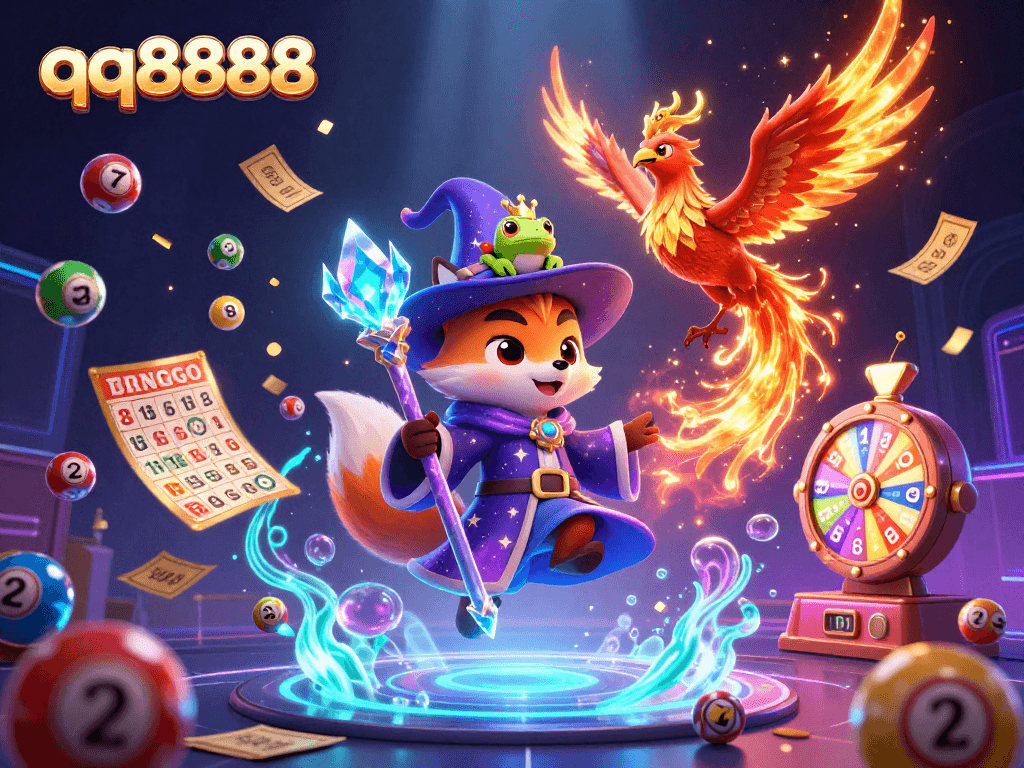 Engage in thrilling gameplay with qq8888's vivid lottery scene featuring magic and excitement.