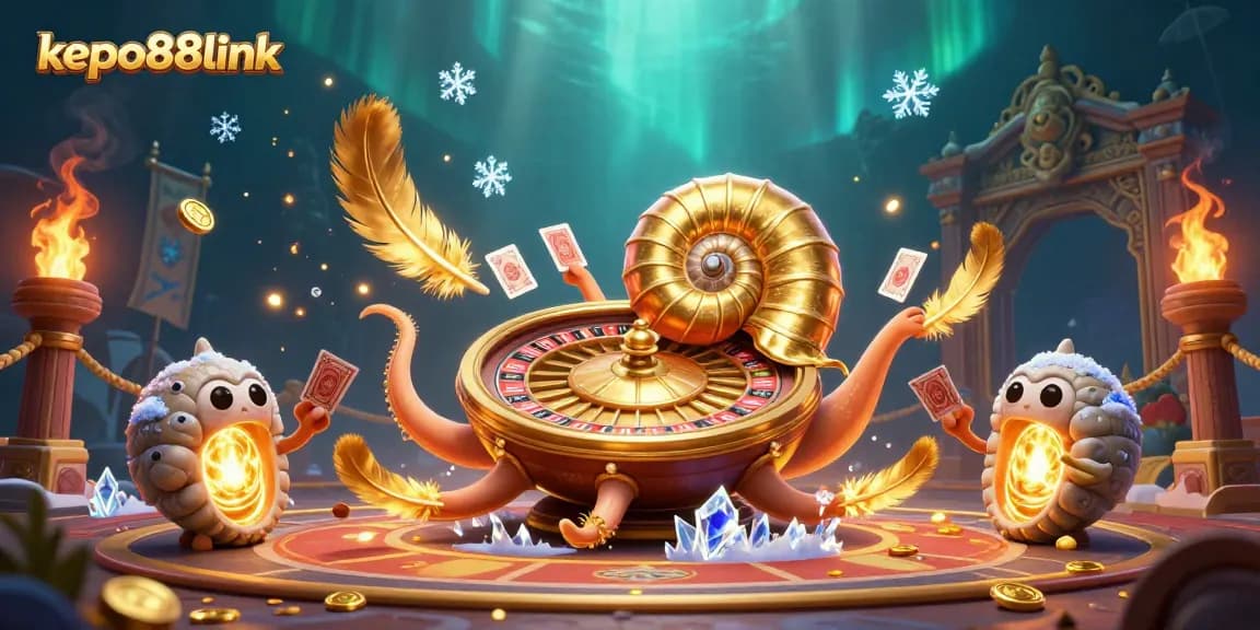 Engage with top slot strategies at kepo88link, featuring a dynamic casino scene with vibrant elements.
