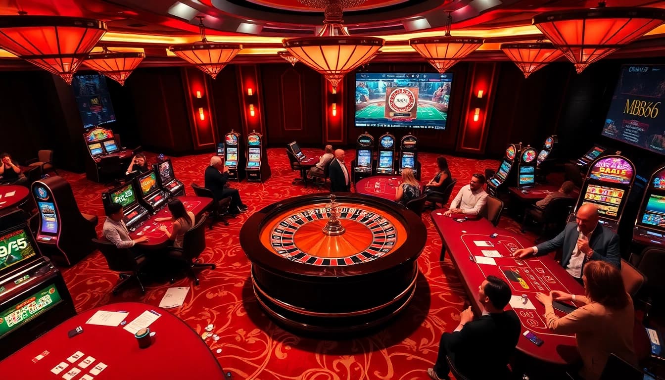 Experience thrilling gaming excitement at MB66 with players enjoying casino action.