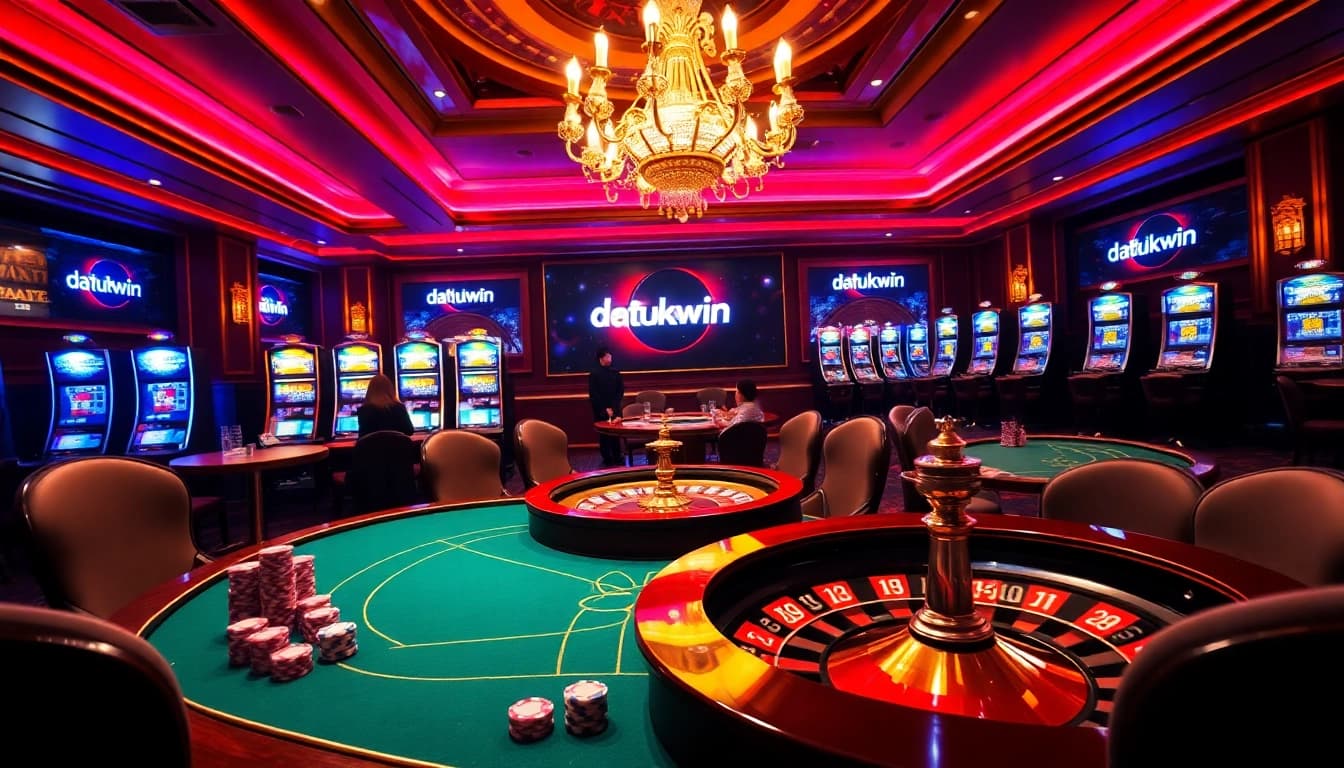 Nikmati kegembiraan datukwin alternatif di meja poker kasino mewah.