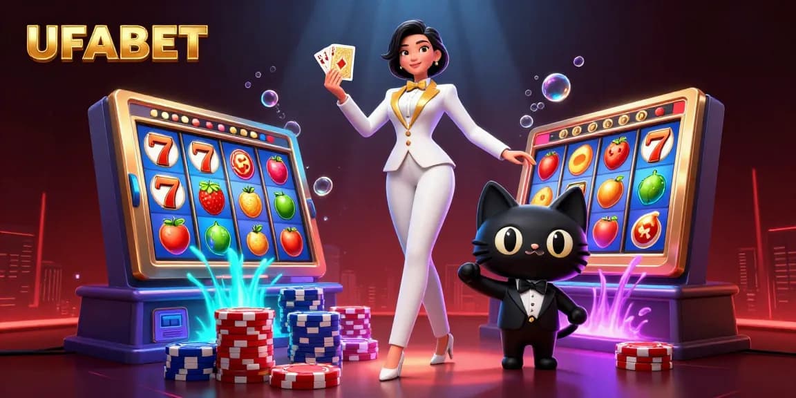 Experience the excitement of slot gaming at UFABET with luxurious visuals and vibrant symbols.