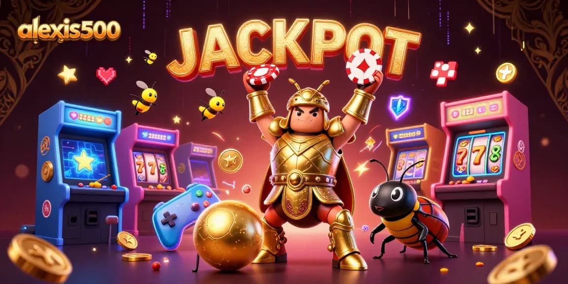 Experience the excitement of winning at alexis500 with vibrant jackpots and slot games in a captivating 3D cartoon world.