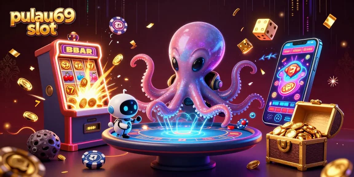 Win big with pulau69 slot in this vibrant, engaging alien casino adventure scene!