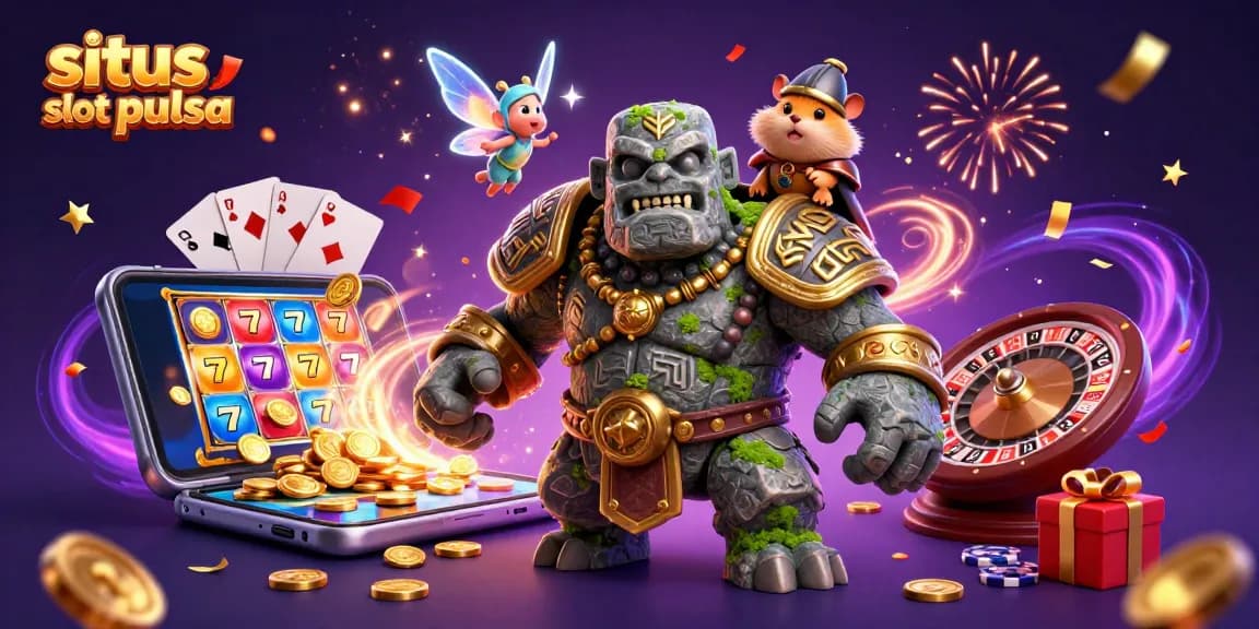 Putar dan menangkan di situs slot pulsa dengan penjaga golem ajaib, peri, dan ksatria hamster