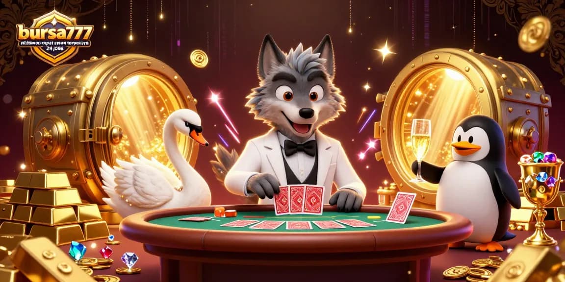 Experience the excitement of bursa777 withdraw cepat aman terpercaya 24 jam 2026 with captivating characters in a lavish casino scene.