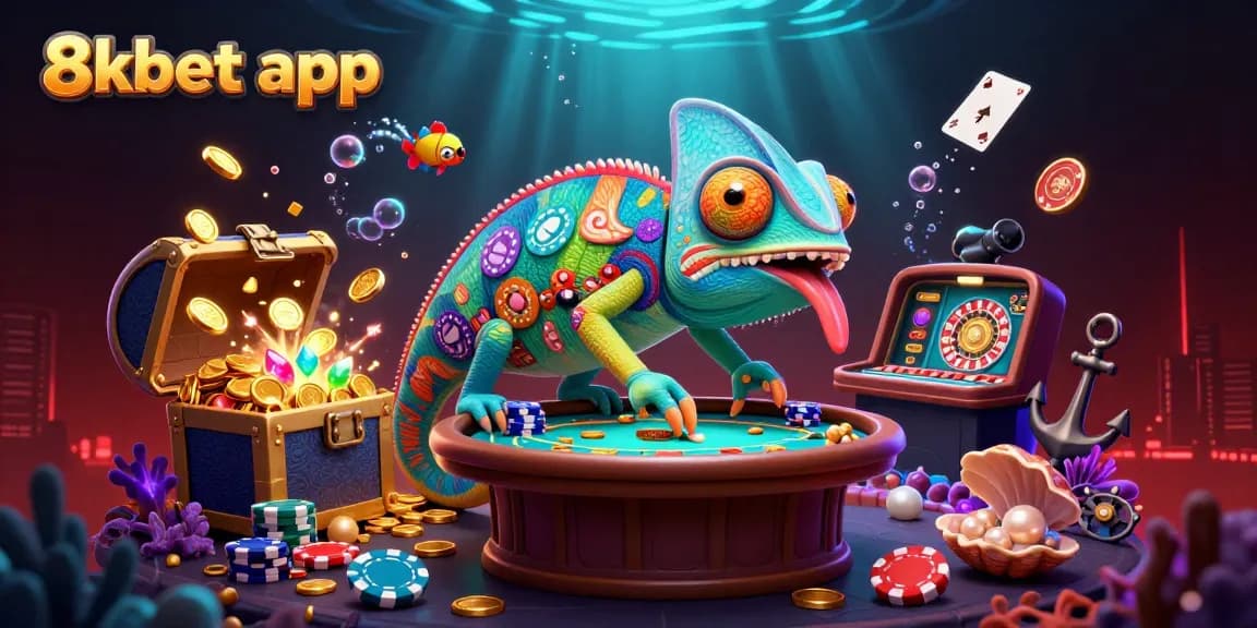 Experience thrilling gaming with 8xbet app's colorful casino characters amidst vibrant winnings.