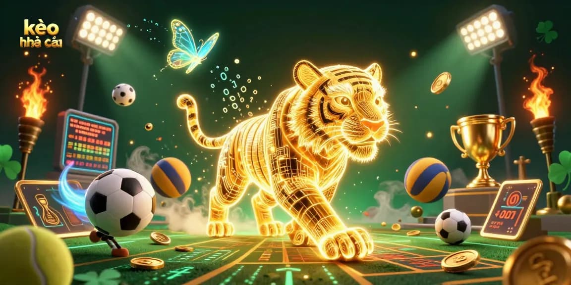 Betting on kèo nhà cái brings excitement to the digital casino landscape featuring energetic 3D sports elements.