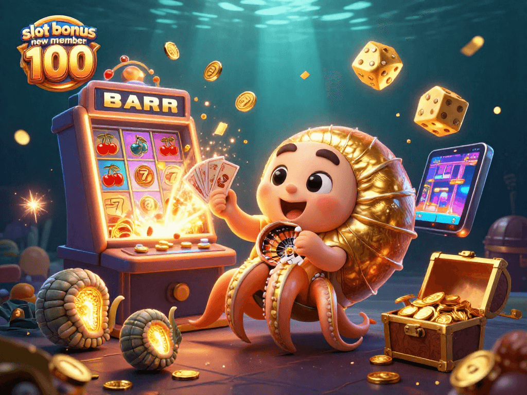 Experience the excitement of slot bonus new member 100 with engaging casino games and vibrant visuals.