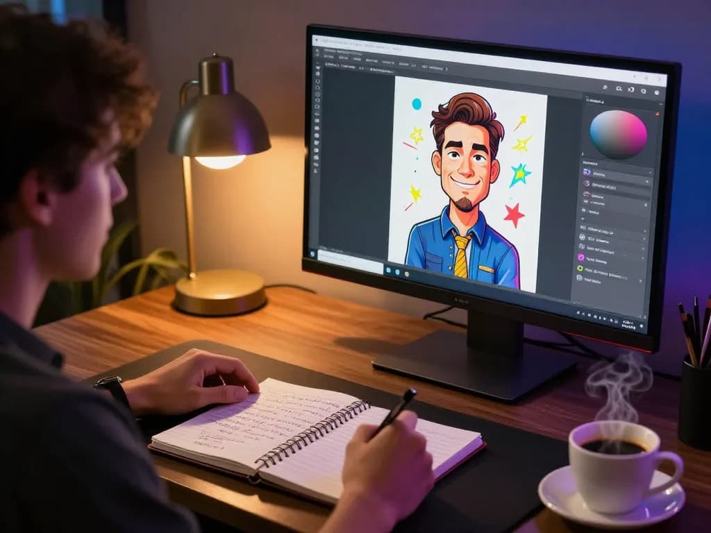 Creating a caricature ChatGPT while engaging in online gambling strategies.