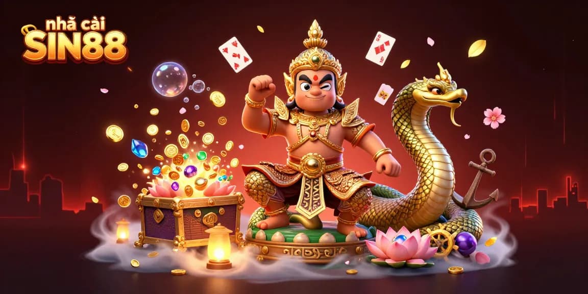 Experience thrilling action at nhà cái SIN88 with vibrant characters and engaging casino elements.