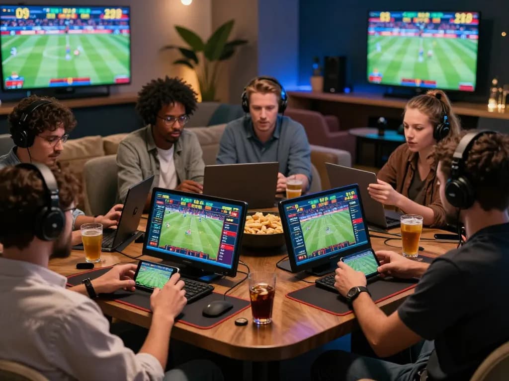 Pengalaman judi online yang menarik dengan pemain menggunakan perangkat mobile untuk bertaruh pada olahraga sebagai agen judi bola.