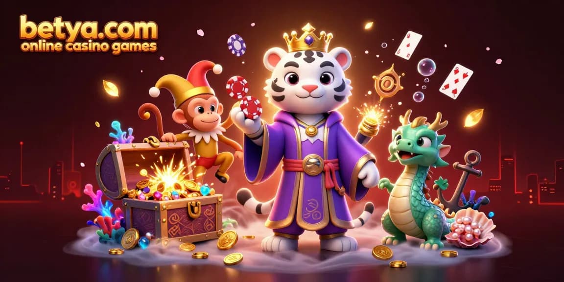 Experience exciting gameplay with betya.com online casino games featuring cartoon characters in a vibrant casino setting.