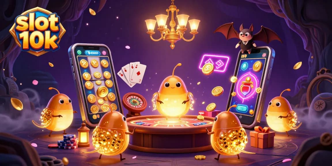 Experience thrilling gameplay with vibrant slot 10k animations lighting up the casino scene.