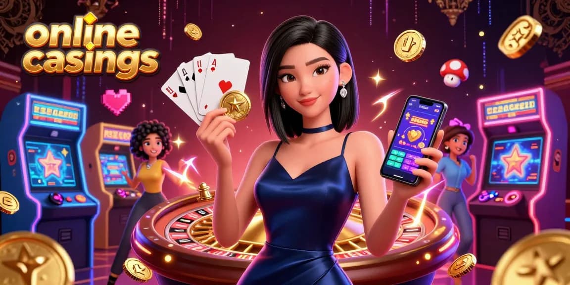 Engage with vibrant online casinos featuring games and bonuses in a photorealistic 3D illustration.