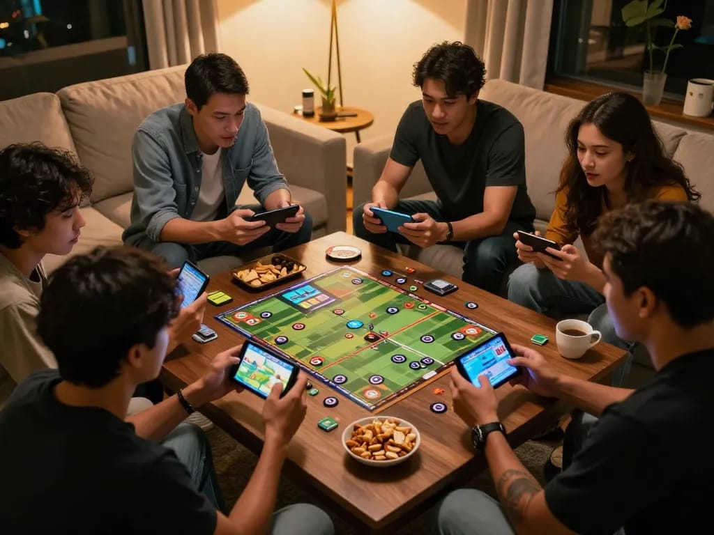 Players enjoying the done55 game together at home, showing engaging gameplay moments