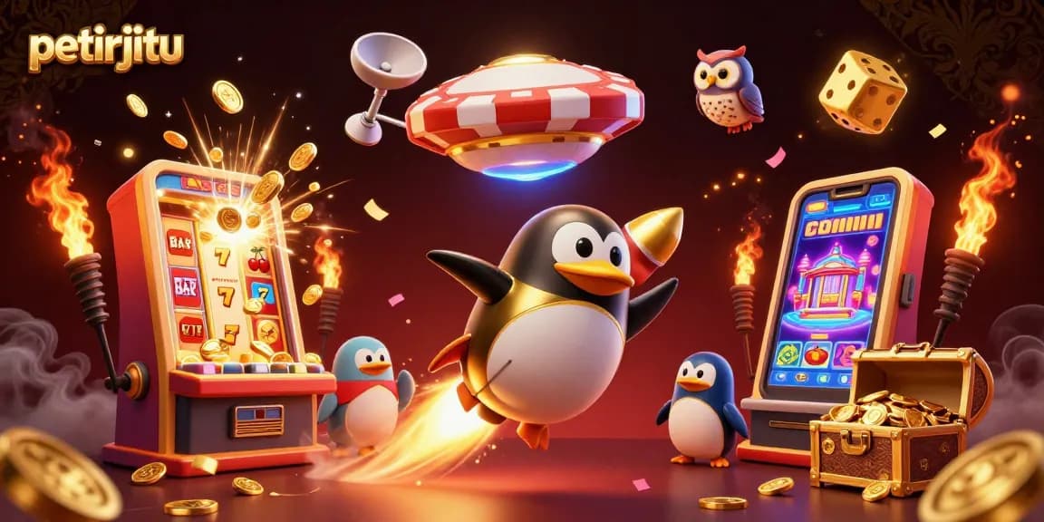 Teruji keberuntungan di petirjitu dengan penguin berlapis emas dan mesin slot yang pecah jackpot
