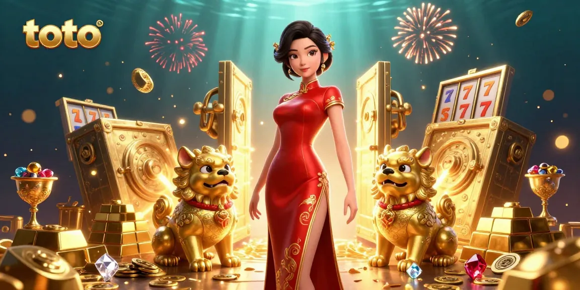Engage with the exciting world of toto through a vibrant casino scene with winning treasures.