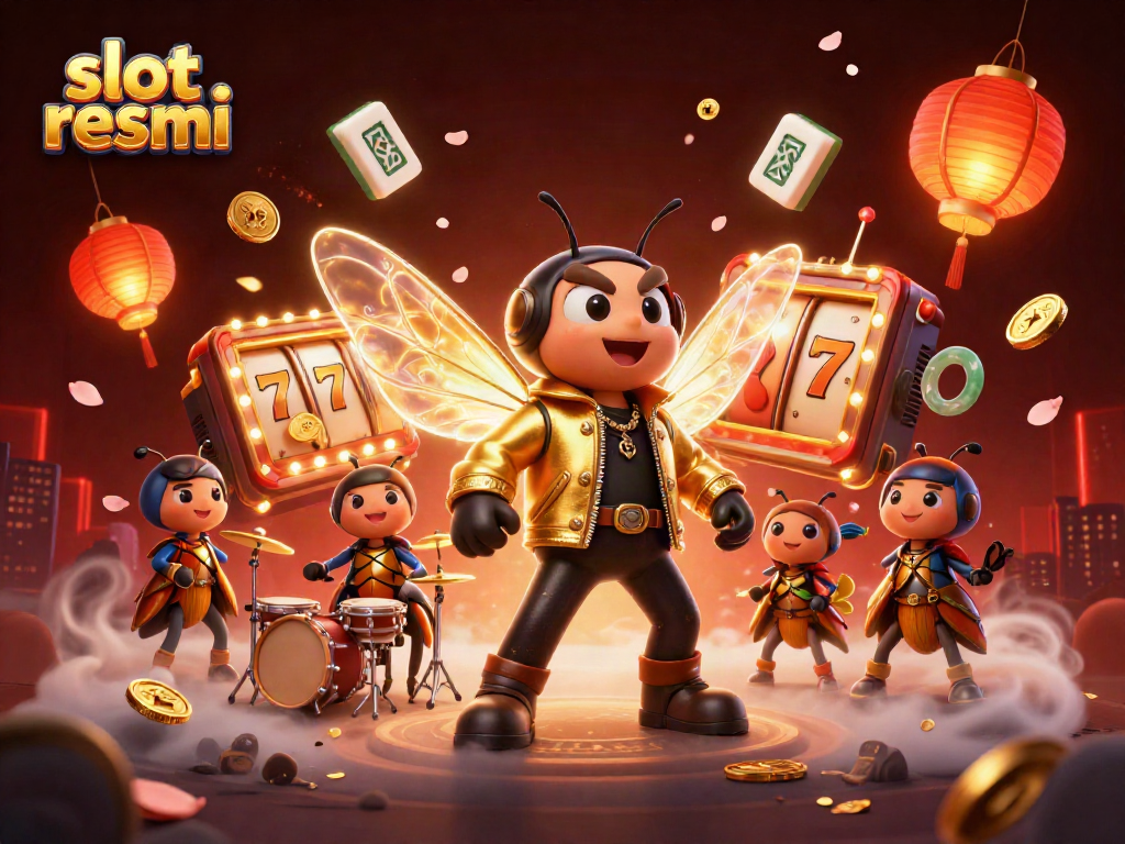 Slot resmi menarik dengan cicada rock star dan elemen kasino yang dinamis