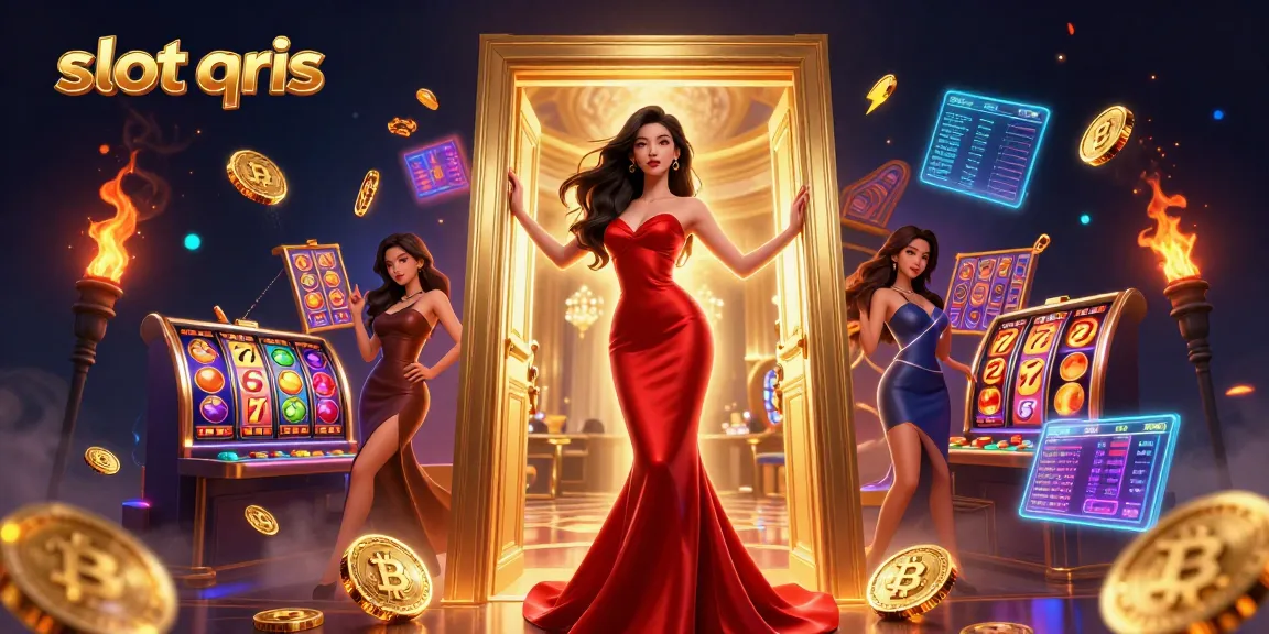 Play slot qris with vibrant reels and exciting jackpots in a luxurious casino setting.
