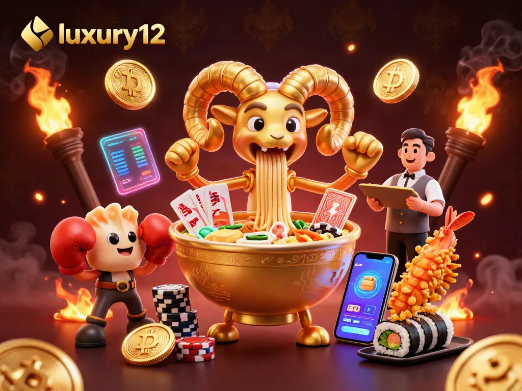 Gambarkan pengalaman bermain kasino di luxury12 dengan karakter unik dan elemen yang menyenangkan.