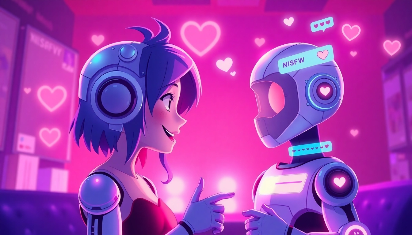 NSFW themed digital illustration of a character engaging in playful AI chatbot interaction.