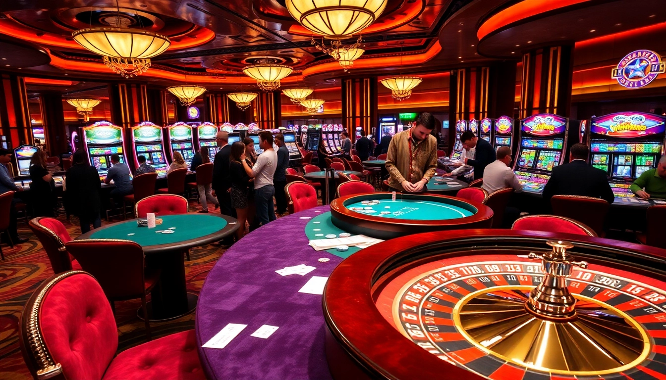 Players engage in high-stakes games at M88 casino, showcasing thrilling gambling action.