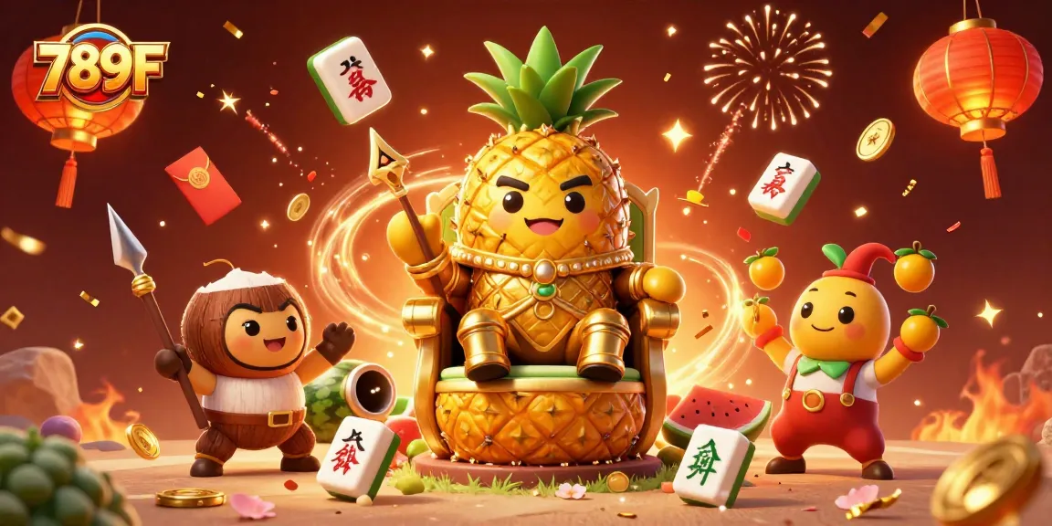 Engage in exciting gameplay at 789F with a vibrant 3D casino scene featuring characters and festive elements.