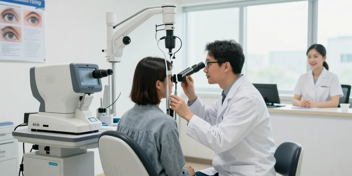 Patient receives detailed eye care examination at SNU Eye Clinic, emphasizing advanced technology and personalized treatment