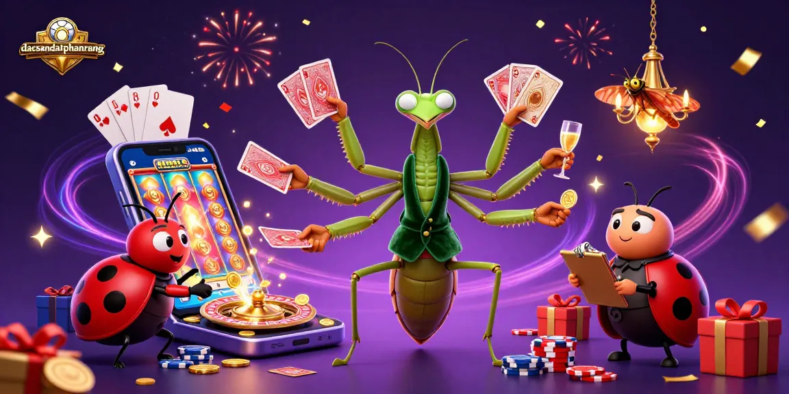 Dive into excitement at dacsandatphanrang, a lively scene with vibrant casino characters and games.