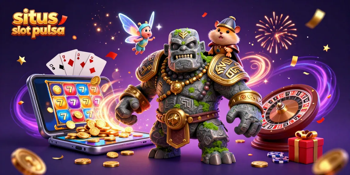 Putar dan menangkan di situs slot pulsa dengan penjaga golem ajaib, peri, dan ksatria hamster