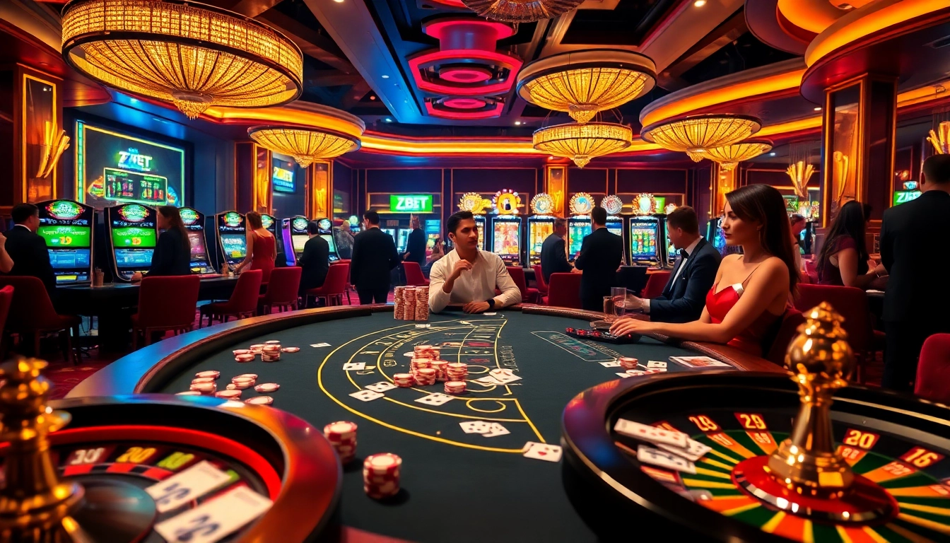 Experience thrilling gameplay at ZBET training with a vibrant casino setting.